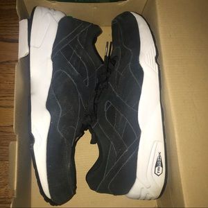 Puma R698 Allover Suede Black Sneakers